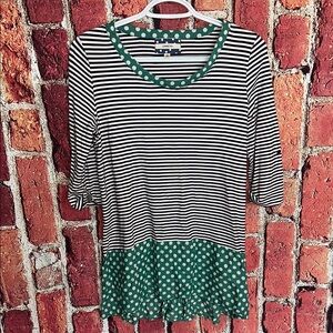 Comme Tol Small Striped & Polka Dot Sustainable Women’s  Top blouse